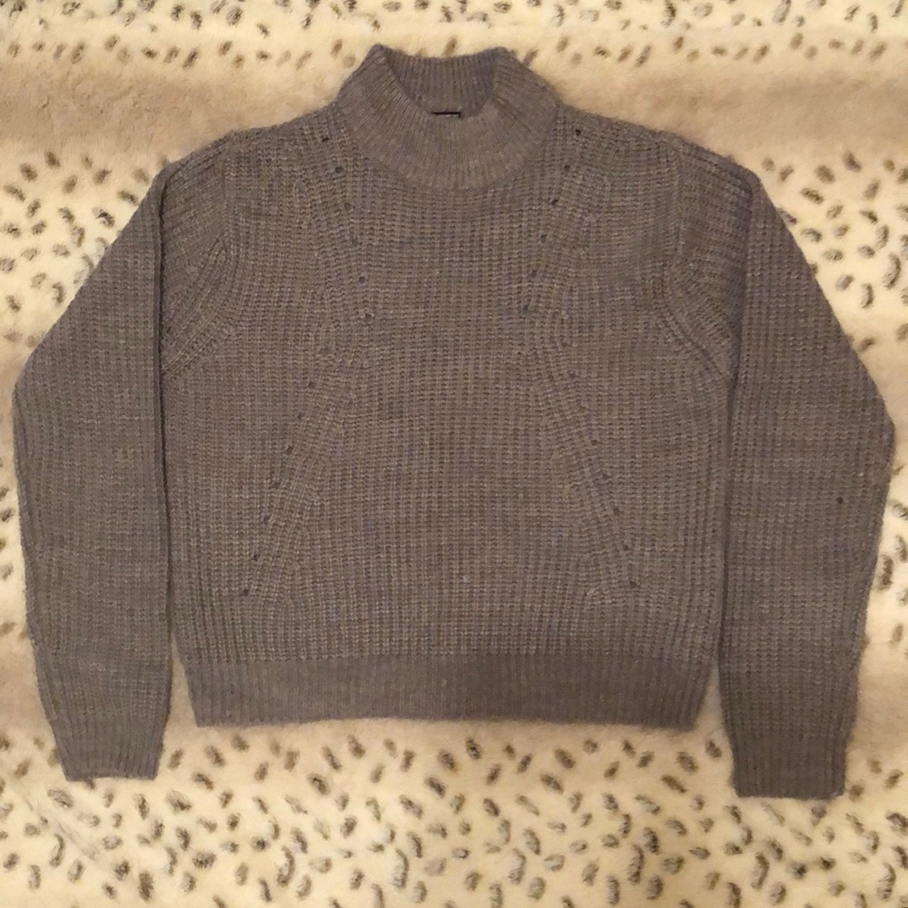 Gray Turtle Neck Sweater